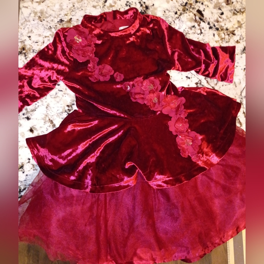 Disney Princess Belle Red Dress with Gold Accents